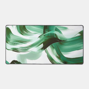 Alfrombrillas De Escritorio Moderno abstracto de pinceladas verdes minimalista