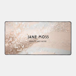 Alfrombrillas De Escritorio Moderno, Monograma, Salón, Purpurina (Imitate)