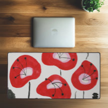 Modernos acuarelas Rojas Poppies Elegantes