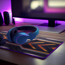 Monograma de juego geométrico plateado, negro, nar