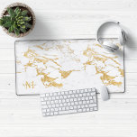 Alfrombrillas De Escritorio Monograma de mármol de Relieve metalizado dorado e<br><div class="desc">Mochila de Relieve metalizado dorado elegante Monograma de mármol Mat Mouse Pad con mármol blanco de moda y suave mármol de Relieve metalizado dorado en imitación. Añade tu nombre y monograma para un diseño personalizado. Póngase en contacto con nosotros en cedarandstring@gmail.com si necesita ayuda con el diseño o productos de...</div>