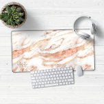 Alfrombrillas De Escritorio Monograma de mármol Rosa de lujo Relieve metalizad<br><div class="desc">Mochila de Relieve metalizado dorado Rosa de lujo Monograma de mármol Mat Mouse Pad con mármol blanco de moda y mármol rosa suave de Relieve metalizado oro rosa. Añade tu nombre y monograma para un diseño personalizado. Póngase en contacto con nosotros en cedarandstring@gmail.com si necesita ayuda con el diseño o...</div>
