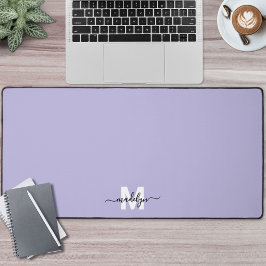 Alfrombrillas De Escritorio Monograma de nombre de guión púrpura