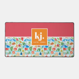 Alfrombrillas De Escritorio Monograma divertido de estilo veraniego