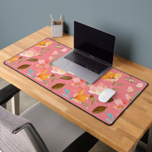 Alfrombrillas De Escritorio Monograma Elegante Acuarela Rosa