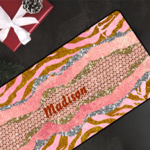 Monograma elegante de impresión de rosa de color n