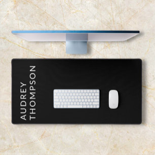 Alfrombrillas De Escritorio Monograma Minimalista moderno negro