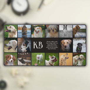 Alfrombrillas De Escritorio Monograma moderno Collage de fotos único 16