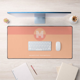 Alfrombrillas De Escritorio Monograma moderno geométrico rosa de moda