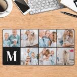 Alfrombrillas De Escritorio Monograma moderno personalizado de personalizado 7<br><div class="desc">Esta alfombra de personalizable cuenta con un collage de fotos perfecto para mostrar tu foto favorita de familia, mascotas, amigos o abuelos. El diseño moderno y bonito es ideal para los amantes del perro, la familia y los amigos, o para aquellos que buscan un accesorio divertido en el escritorio. Es...</div>