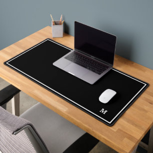 Alfrombrillas De Escritorio Monograma Moderno Sencillo Marco Elegante Minimali