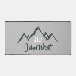 Alfrombrillas De Escritorio Monograma personalizable de la gama de montañas di