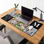 Alfrombrillas De Escritorio Monograma personalizado de Collage de fotos modern<br><div class="desc">Esta alfombra de personalizable cuenta con un collage de fotos con seis fotos de su elección, perfecto para mostrar a su mejor amigo, mascotas, familia o niños. El diseño moderno y bonito es ideal para las mamás, los abuelos y los amigos, o cualquier persona que busque un accesorio de mesa...</div>