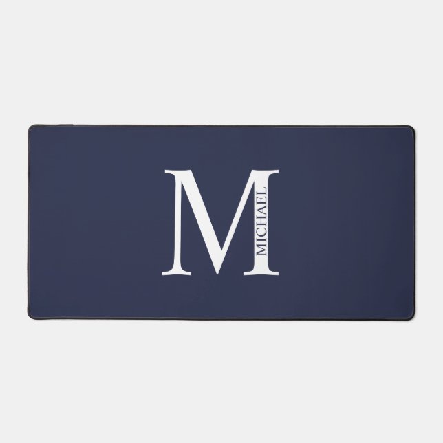 Alfrombrillas De Escritorio Monograma personalizado y teclado del ratón con no (Anverso)