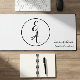 Alfrombrillas De Escritorio Monograma Profesional Moderno Mínimo