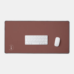 Alfrombrillas De Escritorio Monograma, salón, marrón chocolate minimalista