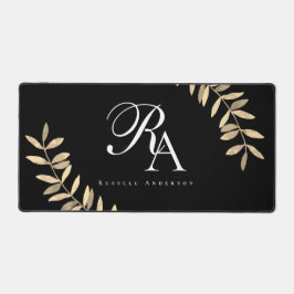 Alfrombrillas De Escritorio Monograma simple negro