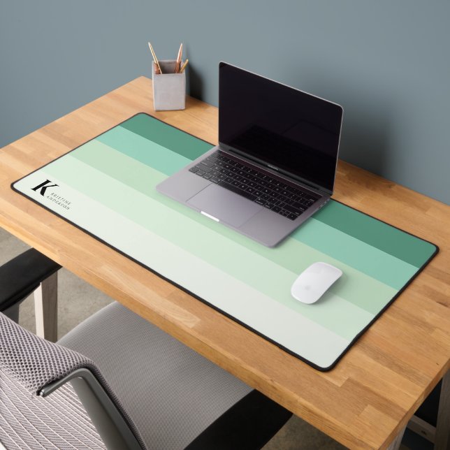 Alfrombrillas De Escritorio Monograma Verde azulado de onimato verde de Moda g (Oficina 2)