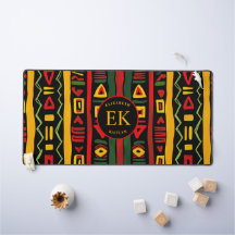 Monograma Verde Rojo Amarillo Negro Mes de Histori