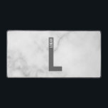 Alfrombrillas De Escritorio Monograma y nombre negrita personalizado moderno<br><div class="desc">Diseño de Monograma Moderno con letra monográfica personalizada "L" y nombre en negrita moderna sans serif estilo tipo de letra. Un regalo perfecto para él,  un regalo del día del padre y más.</div>