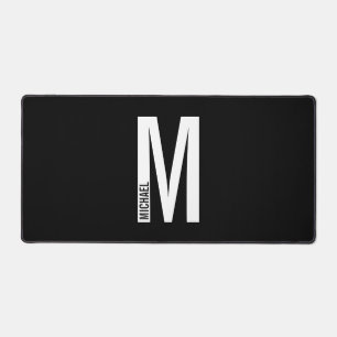Alfrombrillas De Escritorio Monograma y nombre negrita personalizado moderno