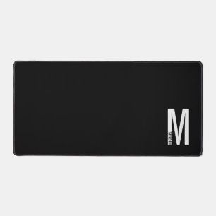 Alfrombrillas De Escritorio Monograma y nombre negrita personalizado moderno