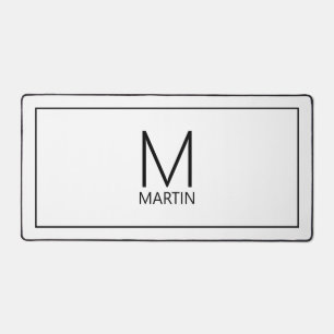 Alfrombrillas De Escritorio Monograma y nombre personalizados modernos