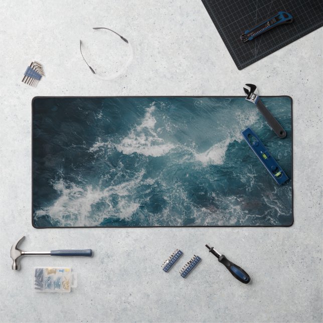 Alfrombrillas De Escritorio Moody ocean waves, art photo (Puesto de trabajo)