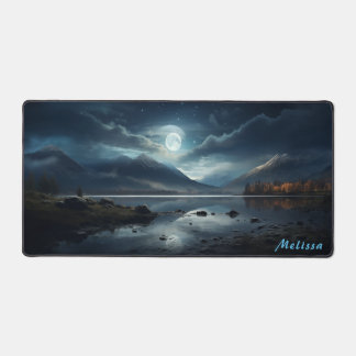 Alfrombrillas De Escritorio Moonlight Night Landscape Desk Mat