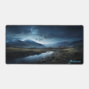 Alfrombrillas De Escritorio Moonlight Night Landscape Desk Mat