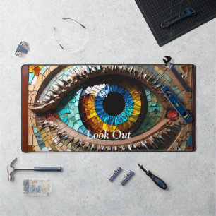 Alfrombrillas De Escritorio Mosaico de vidrio Vivid Eye Sained
