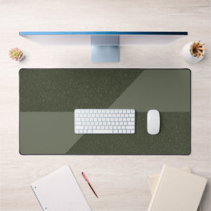 Alfrombrillas De Escritorio Moss Green Geometric Split Desk Mat - Personalizab