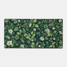 Mostrador Botánico Art Nouveau Mat - Floral verde 