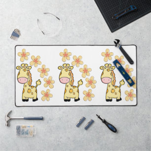 Alfrombrillas De Escritorio Mostrador Mat Giraffe Floral