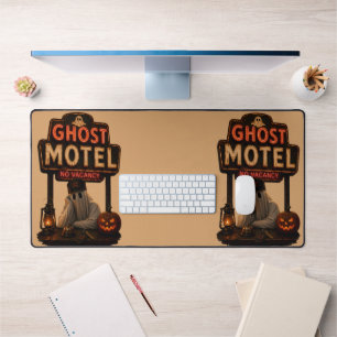 Alfrombrillas De Escritorio Motel Embrujado Neon Vintage Halloween Espeluznant