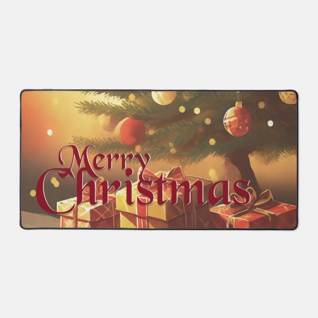 Alfrombrillas De Escritorio Motif de Navidad, con regalos bajo el árbol de Nav (Anverso)
