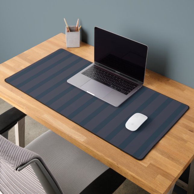 Alfrombrillas De Escritorio Mousepad moderno de Navy-blue y Plum Striped (Oficina 2)