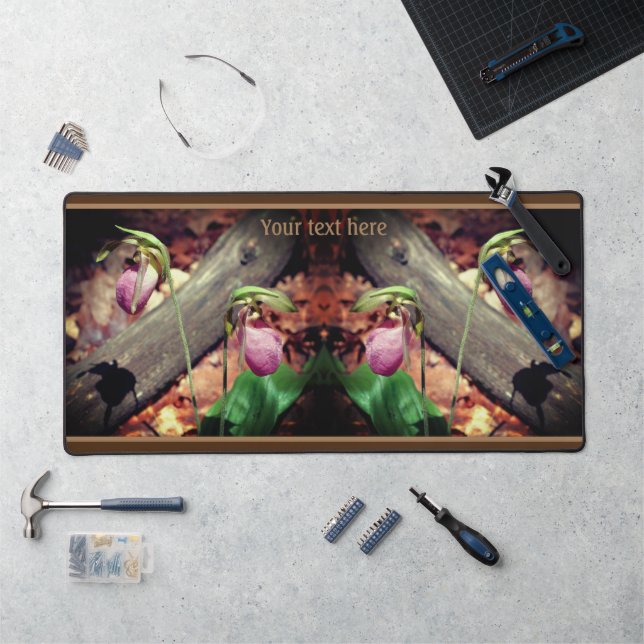 Alfrombrillas De Escritorio Mujer salvaje rosa Flor de orquídea resbaladiza pe (Puesto de trabajo)