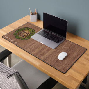 Alfrombrillas De Escritorio Mujer verde: Mat de mesa de madera