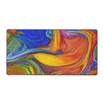 Multicolores Swirls Paint Pour Design