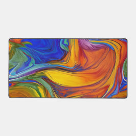 Alfrombrillas De Escritorio Multicolores Swirls Paint Pour Design