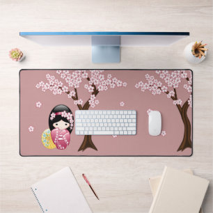 Alfrombrillas De Escritorio Muñeca Kokeshi de Primavera - Geisha Japonesa Ador
