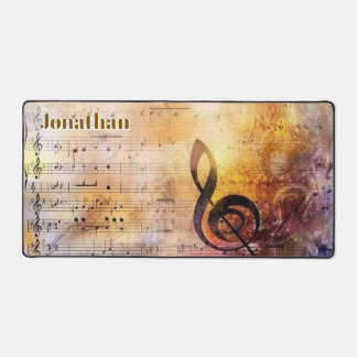 Alfrombrillas De Escritorio Music Lover Notas Musicales Personalizadas