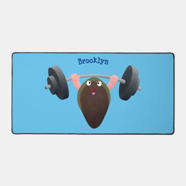 Alfrombrillas De Escritorio Mussel gracioso trabajando en ilustracion personal (Anverso)