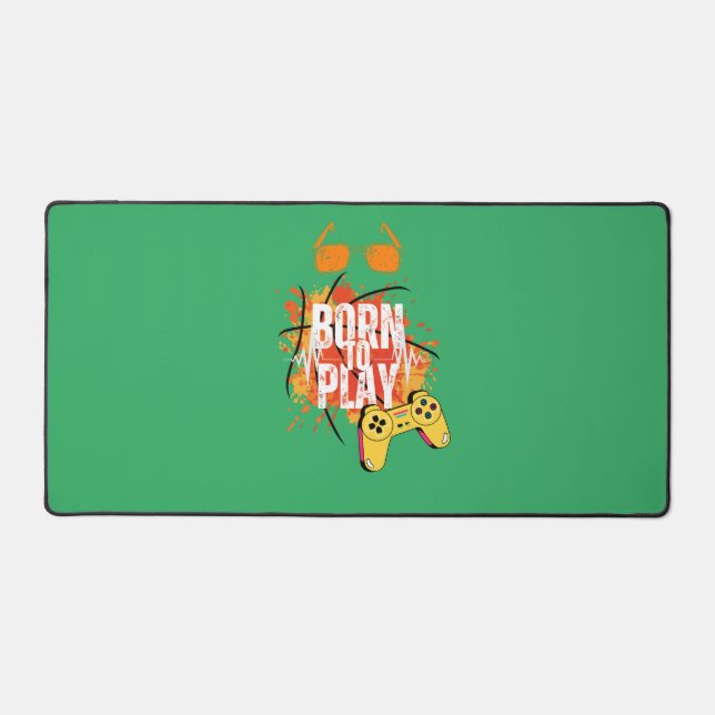 Alfrombrillas De Escritorio nacido para jugar juegos (Anverso)