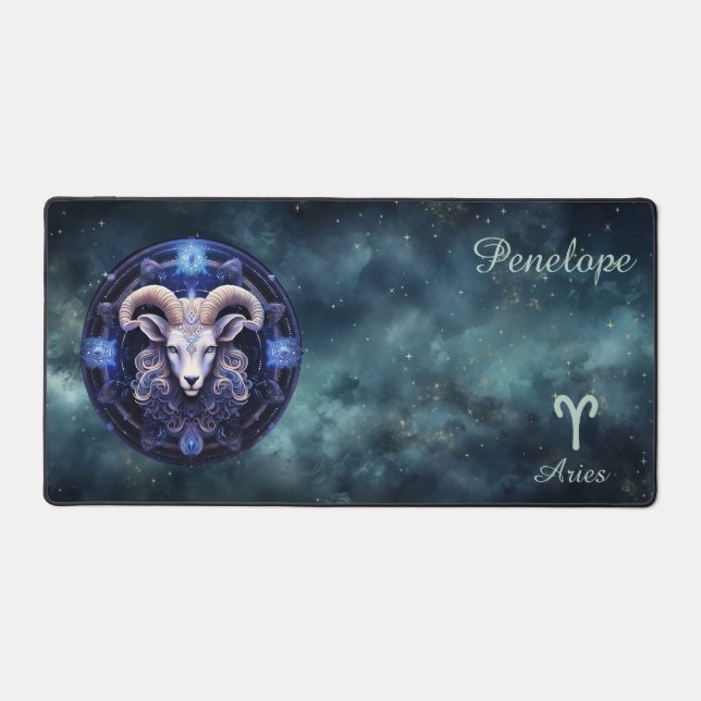 Alfrombrillas De Escritorio Nacimiento Zodiac Rótulo Aries Astrolog (Anverso)