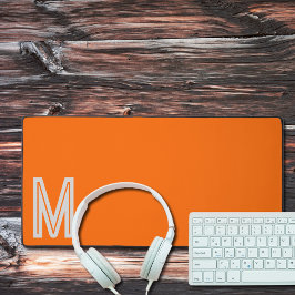 Alfrombrillas De Escritorio naranja de neón - monograma audaz