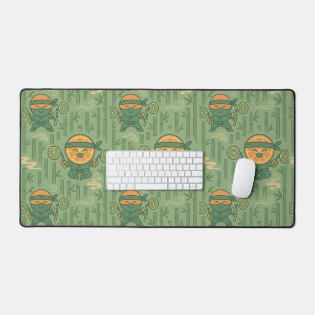Alfrombrillas De Escritorio Naranja estilo japonés Ninja repetitivo (Teclado y ratón)