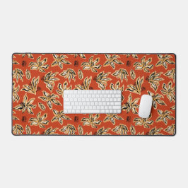 Alfrombrillas De Escritorio Naranja floral audaz estética otoño arte botánico