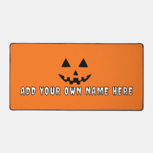 Alfrombrillas De Escritorio Naranja personalizado Calabaza Halloween su nombre